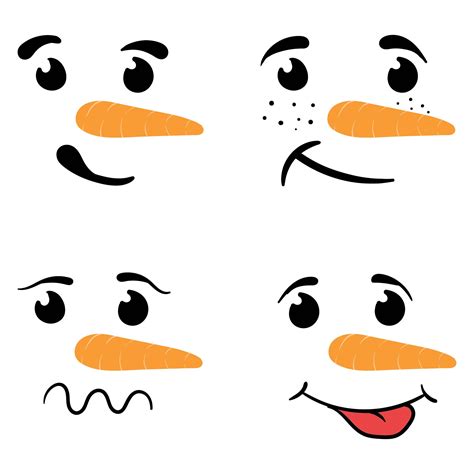 Free Printable Snowman Faces